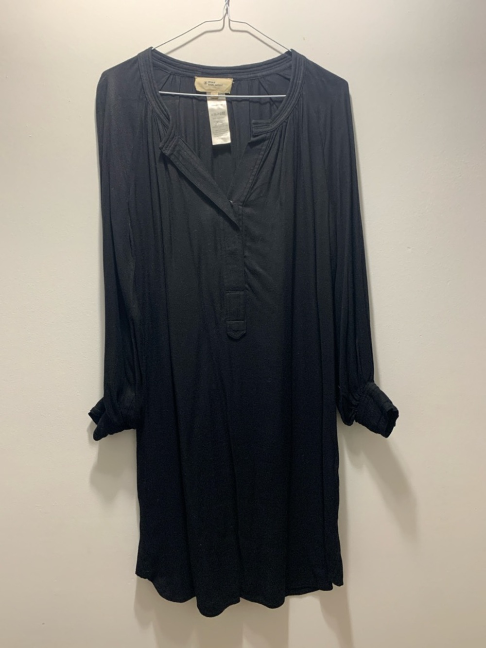 Black Long Sleeve Tunic Dress